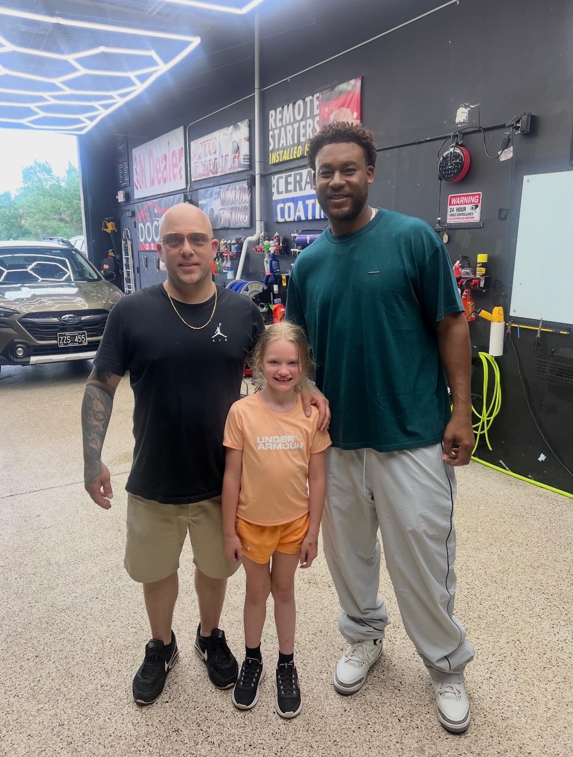 Professional athlete visiting Doctor Detail shop in Eagan, MN