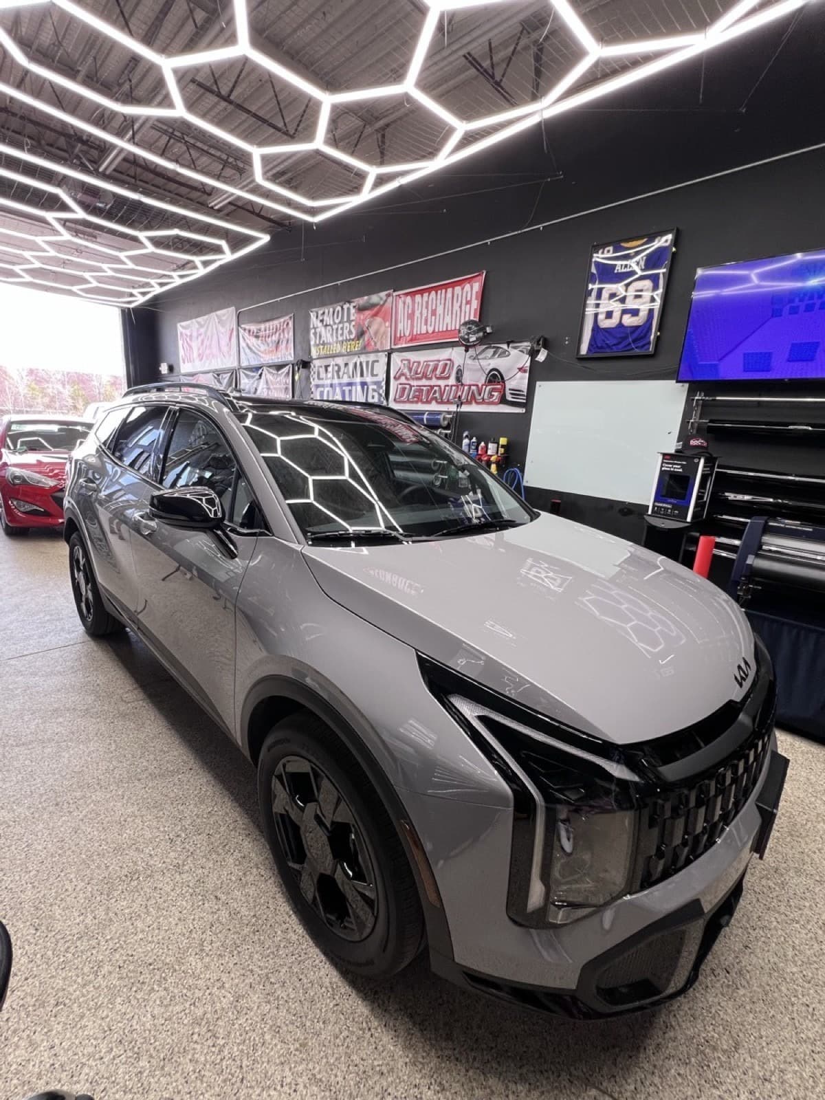 Kia SUV window tinting at Doctor Detail shop — Eagan MN